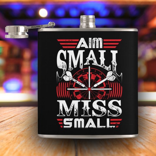 Aim Small Miss Small Dart Flask 6 oz. Flachmann