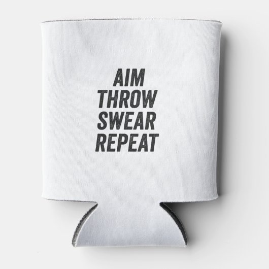 Aim Throw Swear Wiederholung Funny Cornhole Sport  Dosenkühler (Vorderseite)