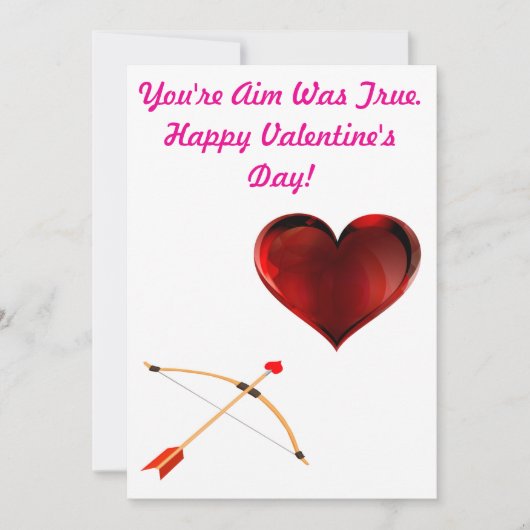 Aim True Valentine's Day Card Feiertagskarte (Vorderseite)