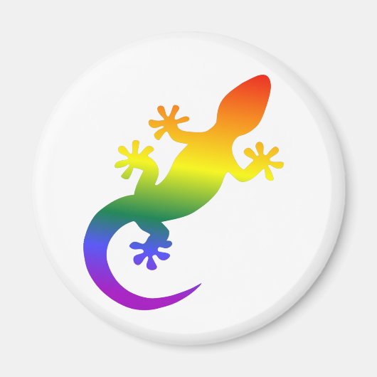 Aimant Gecko Regenbogen Magnet (Vorne)