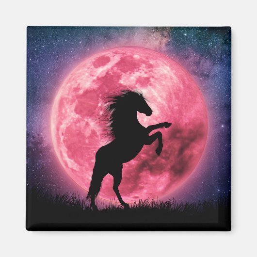 Aimant Le cheval et la lune Rose Magnet (Vorne)