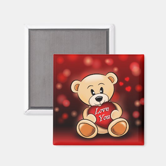 Aimant L'ourson t'aime Magnet (Vorderseite/Rückseite)