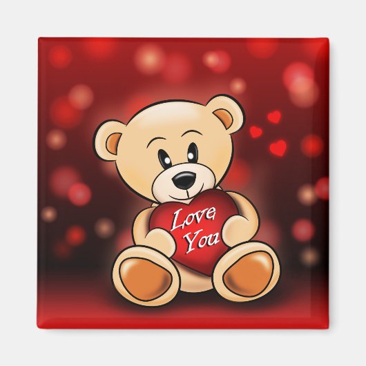 Aimant L'ourson t'aime Magnet (Vorne)
