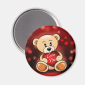 Aimant L'ourson t'aime Magnet (Vorderseite/Rückseite)