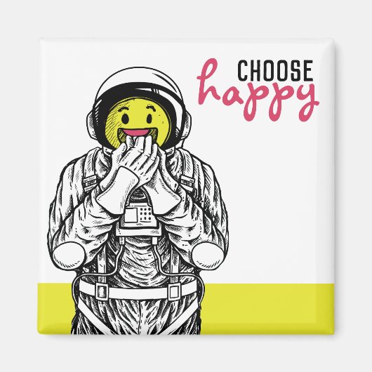 Aimant [wählen glücklich] Astronautenquelle Magnet (Vorne)