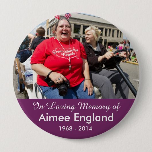 Aimee England Denkmal-Knopf Button (Vorderseite)