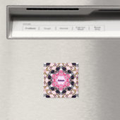 AIMEE Personalisiert ~ Rosa und Lila Muster ~ Magnet (In Situ (Geschirrspüler))