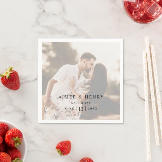 Aimee Rustic Moderne Hochzeit Serviette (Beispiel)