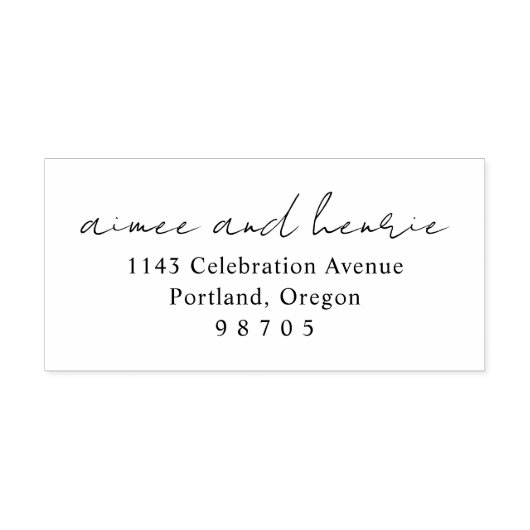 Aimee Rustic Script Modern Gummistempel (Prägung)