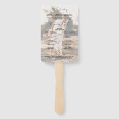 Aimee Rustic Script Modern Wedding Program Fächer (Rückseite)