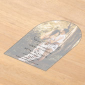 Aimee Rustic Script Modern Wedding Save the Date Acryleinladungen (Ablage )