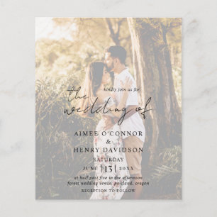 Aimee Rustic Script Moderne Einladung zur Hochzeit Flyer