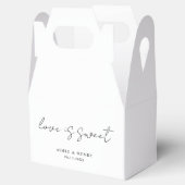 Aimee Rustic Script Moderne Hochzeit Geschenkschachtel (Geöffnet)