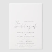 Aimee Rustic Script Moderne Hochzeit Pergament Einladungen (Vorderseite)