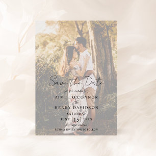 Aimee Rustic Script Moderne Hochzeit Save The Date