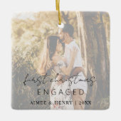 Aimee Rustic Script Modernes Verlobt Keramikornament (Vorderseite)