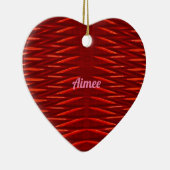 AIMEE ~ VALENTINE HEART ~ Rotes Fraktal ~ Keramik Ornament (Rechts)