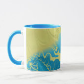 AIMEE ~ Zany 3D Fraktal ~ Yellow Blue 3D Tasse (Links)
