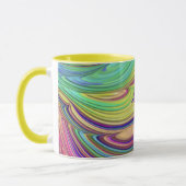 AIMEE ~ Zany 3D ~ Pink Green Indigo Gelbe Tasse (Links)
