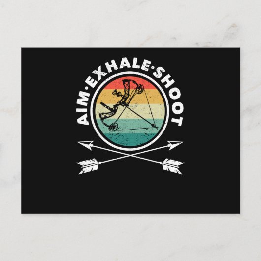 Aiming Exhale Shooting Funny Archery Postkarte (Vorderseite)
