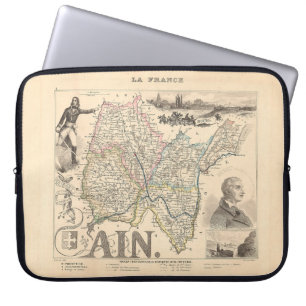 Ain Department France 1858 Alexandre Vuillemin Kar Laptopschutzhülle