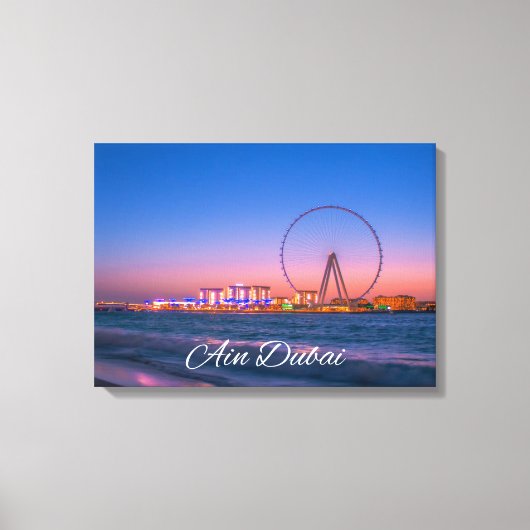 Ain Dubai Observation Wheel at Night Leinwand Art (Vorderseite)