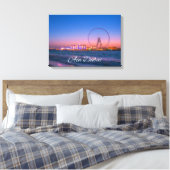 Ain Dubai Observation Wheel at Night Leinwand Art (Insitu (Schlafzimmer))