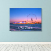 Ain Dubai Observation Wheel at Night Leinwand Art (Insitu (Holzboden))
