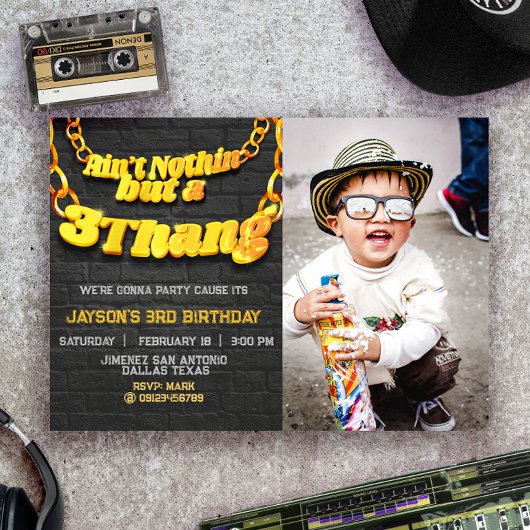 Ain Nothin, aber a 3 Thang mit Foto - Landschaft Einladung