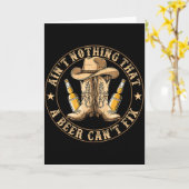 Ain’t Nothing That A Beer Can’t Fix Country Beer F Karte (Gelbe Blume)