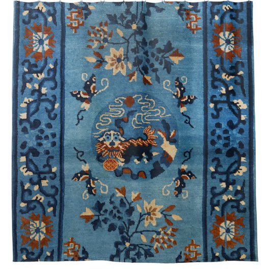 Aincent Chinese Deep Royal Blue Duschvorhang (Vorderseite)