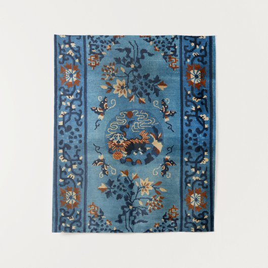 Aincent Chinese Deep Royal Blue Wandteppich (Vorderseite)