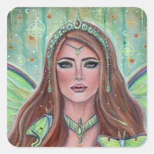 Aine Irish Goddess Fee von Renee Lavoie Quadratischer Aufkleber