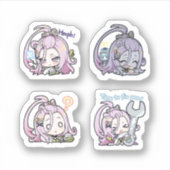 Aino Genshin Impact 4er Stickerbogen Aufkleber (Vorderseite)