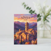 Aínsa Spanien Postkarte (Stehend Vorderseite)