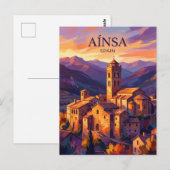Aínsa Spanien Postkarte (Vorne/Hinten)