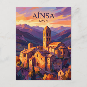 Aínsa Spanien Postkarte