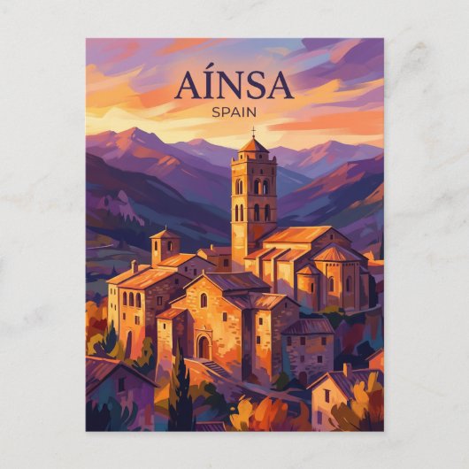 Aínsa Spanien Postkarte (Vorderseite)