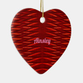 AINSLEY ~ VALENTINE HEART ~ Rotes Fraktal ~ Keramik Ornament (Rechts)