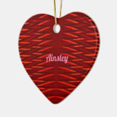 AINSLEY ~ VALENTINE HEART ~ Rotes Fraktal ~ Keramik Ornament (Links)