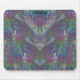 AINSLEY ~ Zany Shades Aqua Green Pink Silver Mousepad