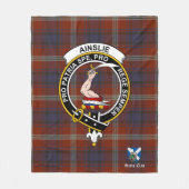 Ainslie Ancient Clan Abzeichen Tartan Kariert Fleecedecke (Vorderseite)