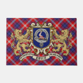 Ainslie Clan Abzeichen & Tartan Fußmatte (Vorderseite)
