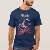 Ainslie Clan Badge & Tartan T-Shirt (Vorderseite)
