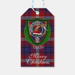 Ainslie schottischer Clan-Tartan & Wappen Geschenkanhänger