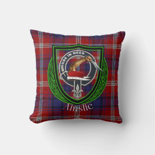 Ainslie Scottish Clan Tartan & Wappen Kissen