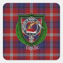 Ainslie Scottish Clan Tartan & Wappen