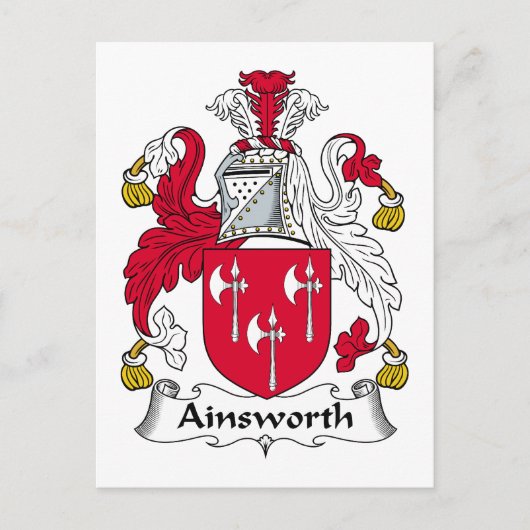 Ainsworth Familienwappen Postkarte (Vorderseite)
