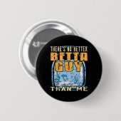Ain't any Betta als Me Funny Shrimp Aquarium Button (Vorne & Hinten)