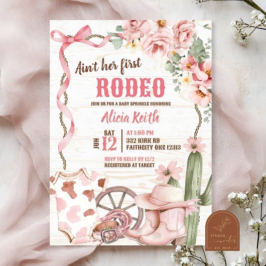 Aint Her First Rodeo Baby Sprinkle Invitation Einladung